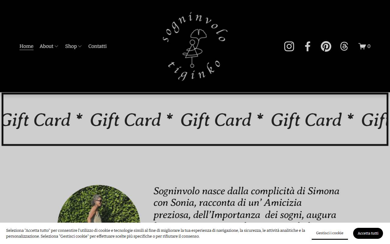 Anteprima del sito: TIGINKO - SOGNINVOLO di MALAGUERRA SIMONA