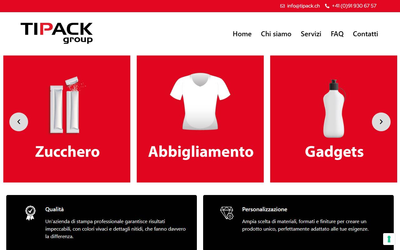 Anteprima del sito: TIpack Group SA