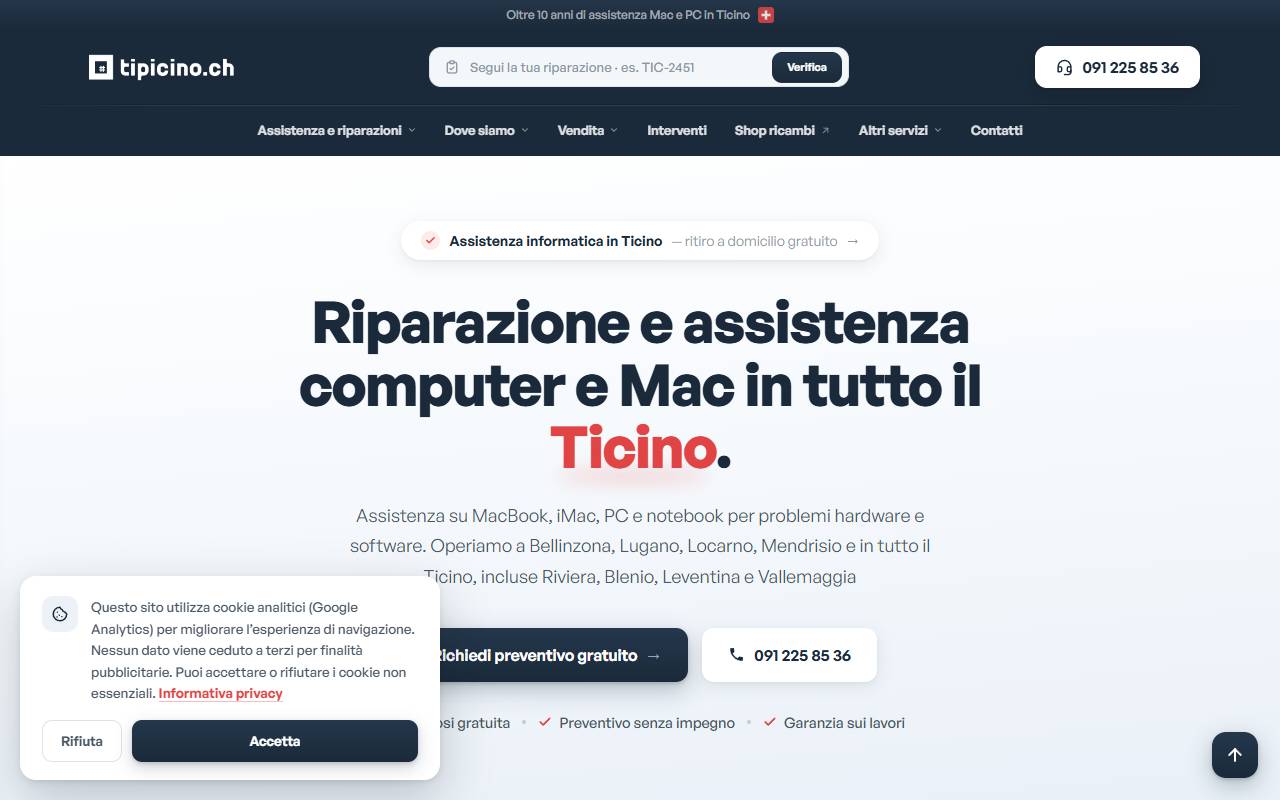 Anteprima del sito: tipicino.ch di Luca Ingarozza