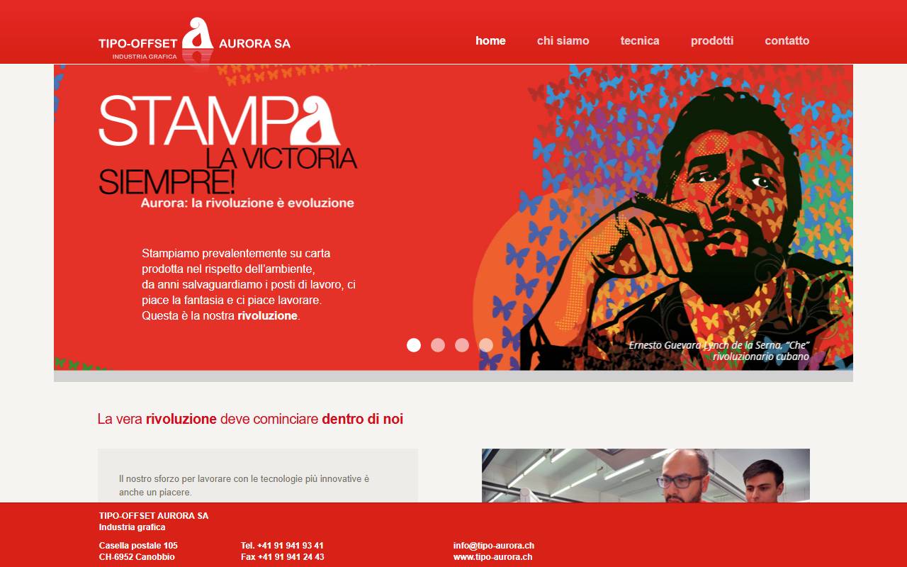 Anteprima del sito: Tipo-Offset Aurora SA