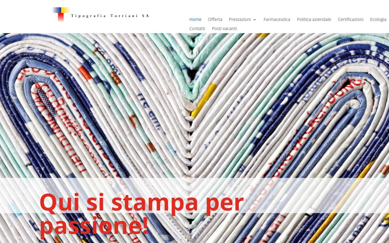 Anteprima del sito: Tipografia Torriani SA