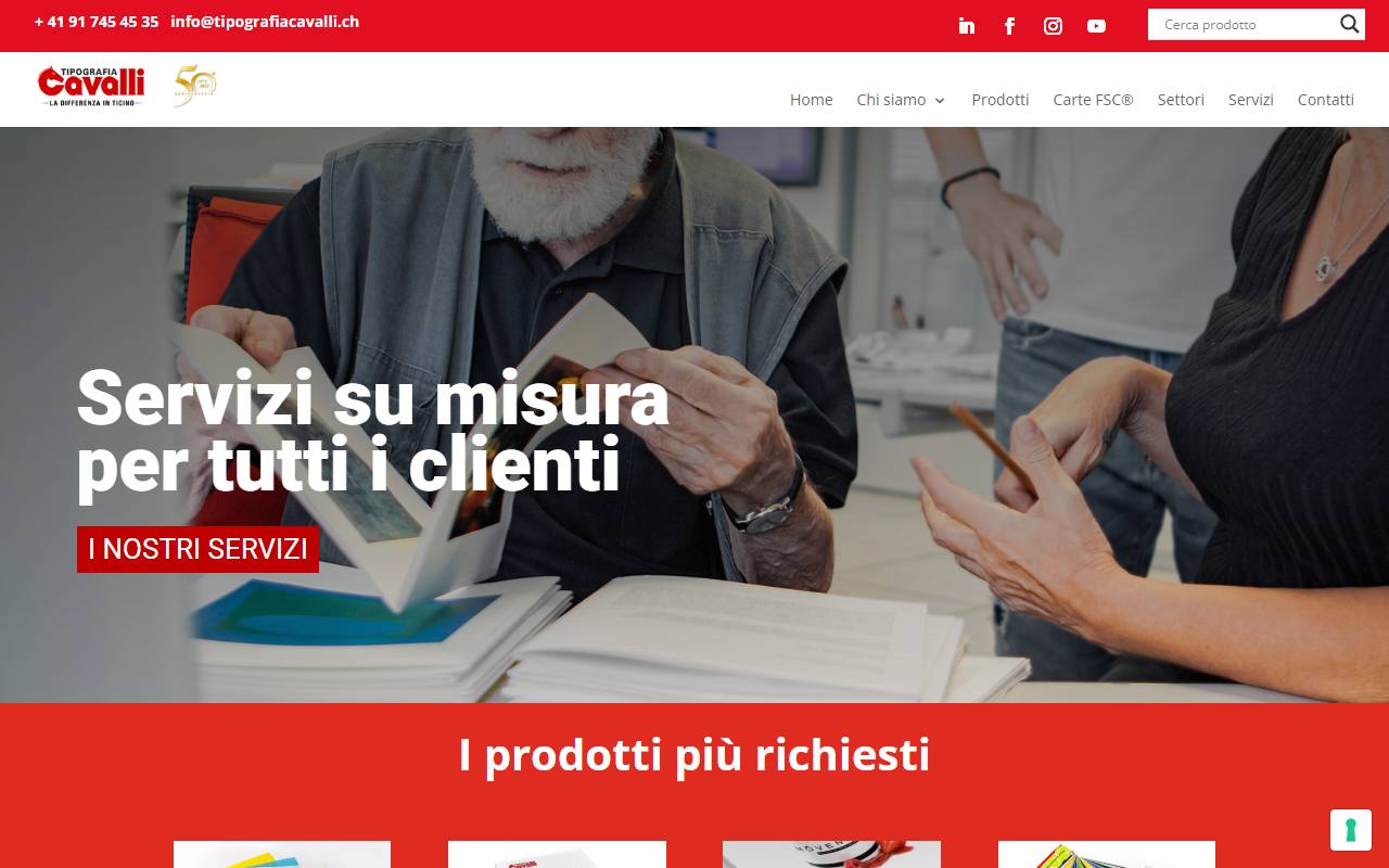 Anteprima del sito: Tipografia Cavalli snc