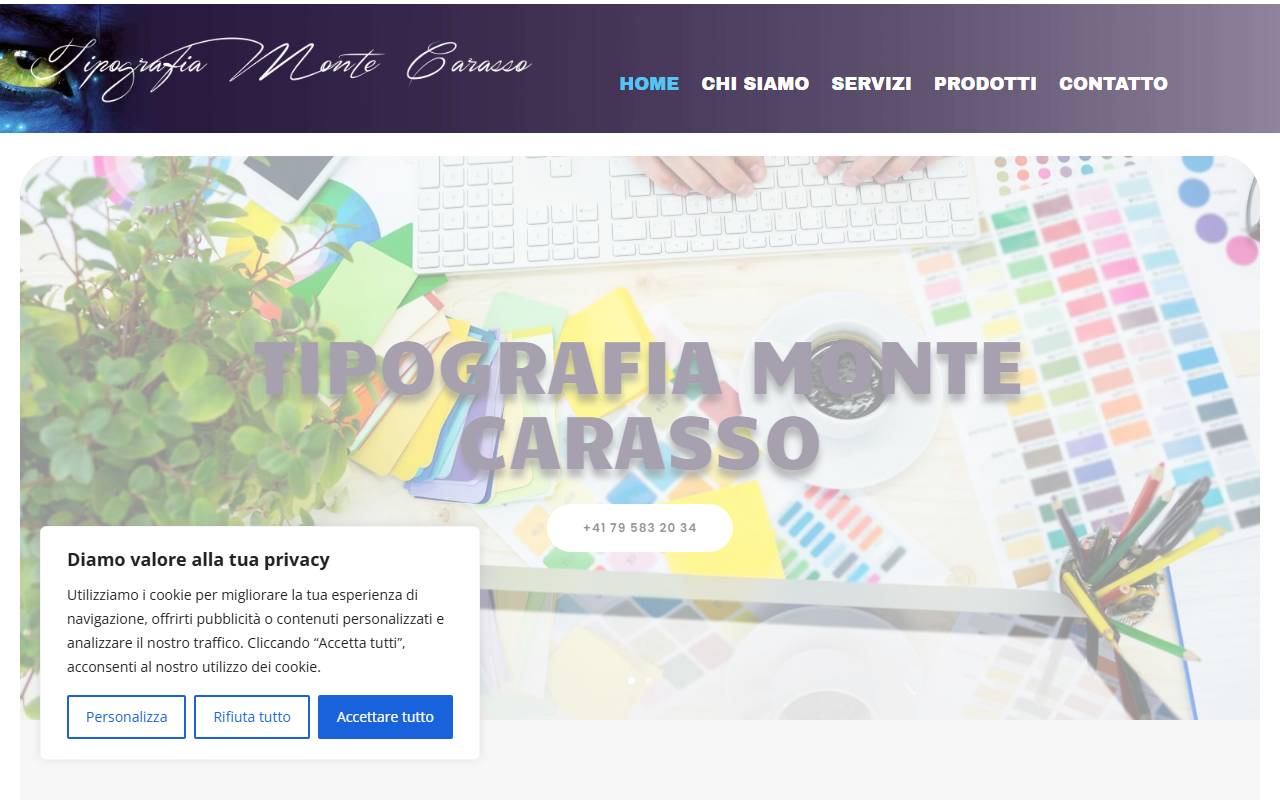 Anteprima del sito: TIPOGRAFIA MONTE CARASSO DI PIERONI LARA