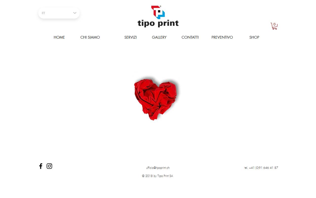 Anteprima del sito: Tipo Print SA