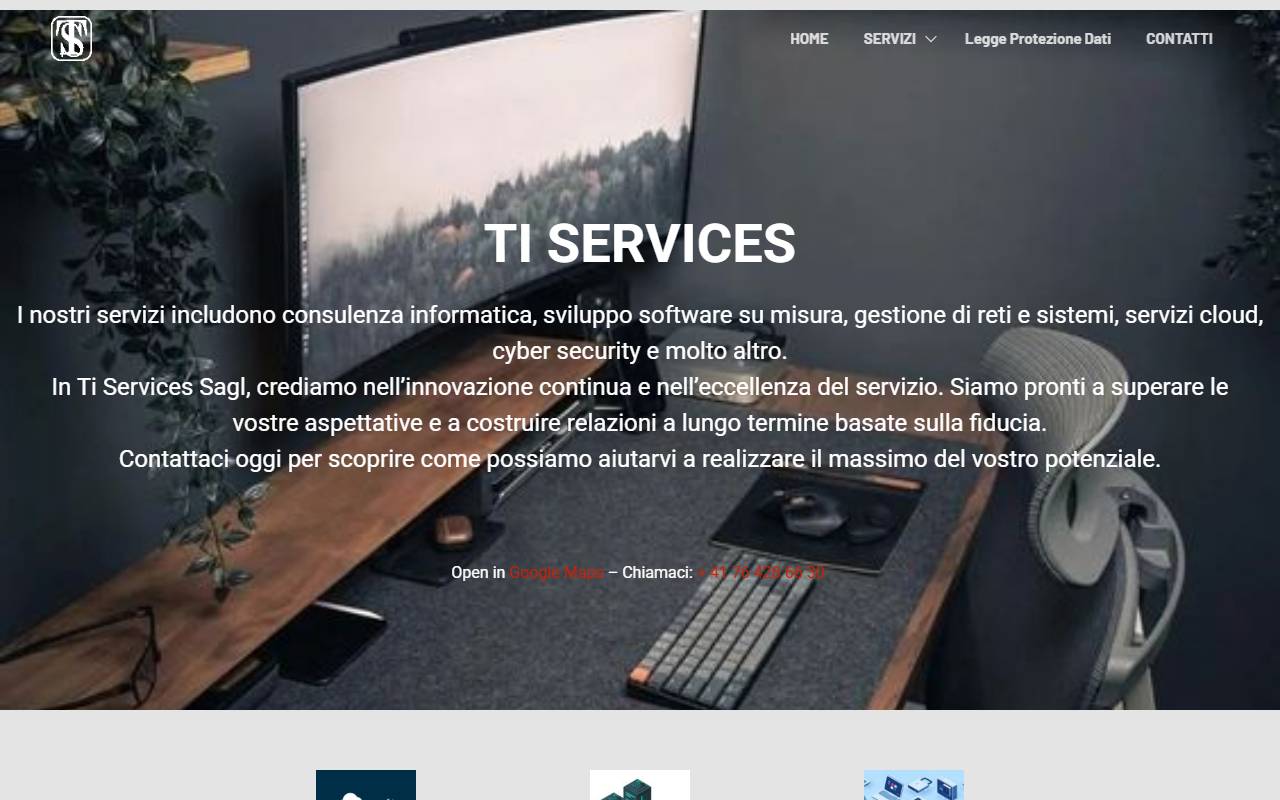 Anteprima del sito: TiServices Sagl
