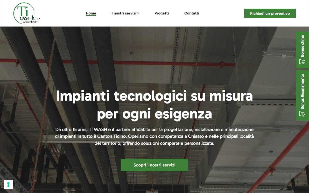 Anteprima del sito: Ti Was.h SA