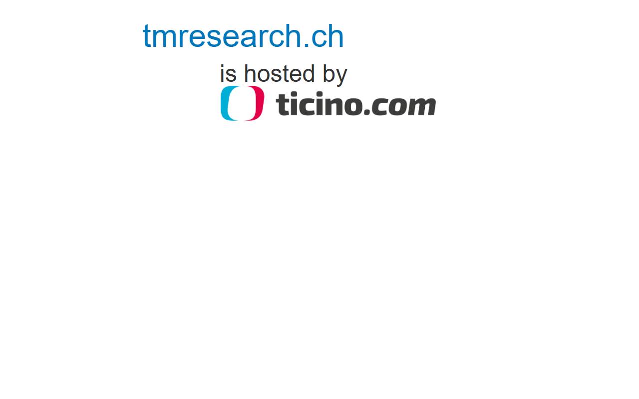 Anteprima del sito: TMresearch SA