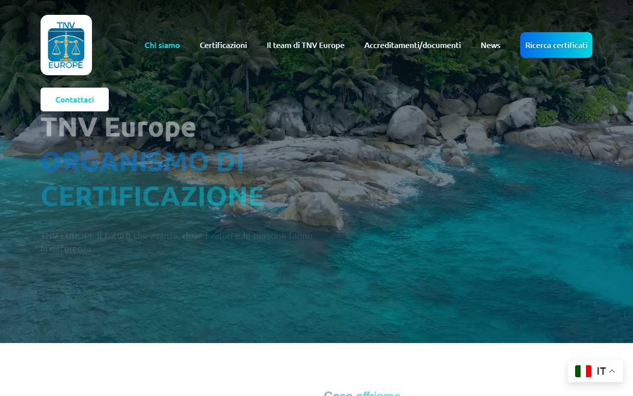 Anteprima del sito: TNV EUROPE SUISSE SAGL