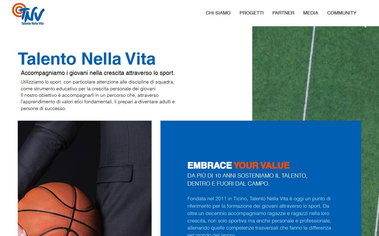 Anteprima del sito: Associazione "Talento nella vita"