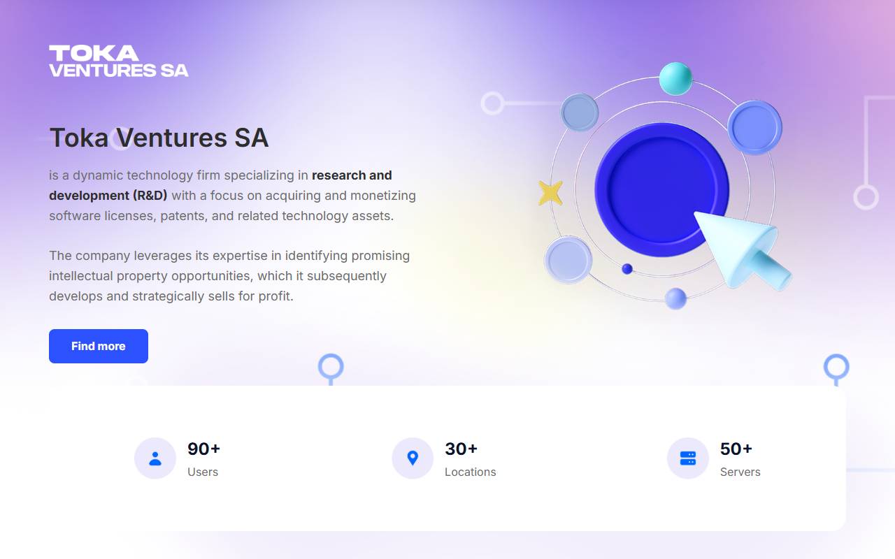 Anteprima del sito: Toka Ventures SA