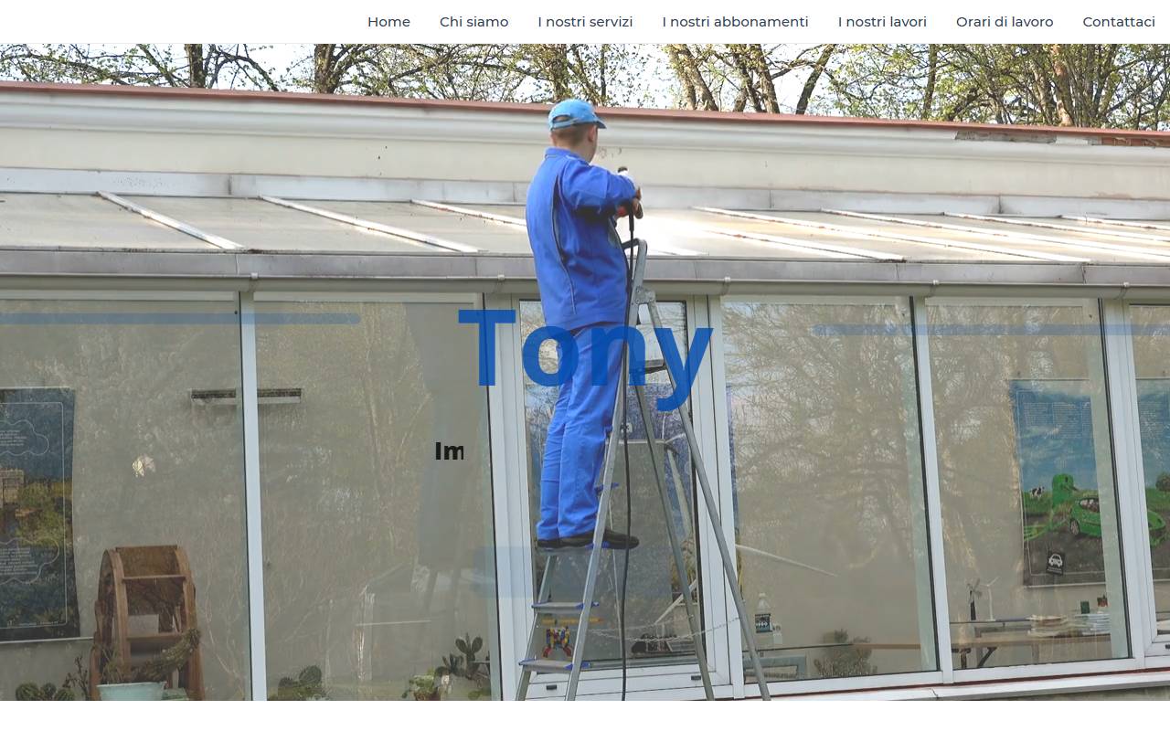 Anteprima del sito: Tony Impresa di Pulizia Sagl