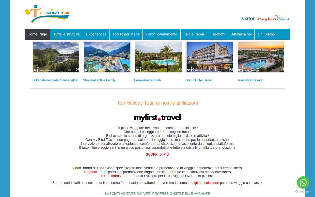 Anteprima del sito: TOP HOLIDAY TOUR SAGL