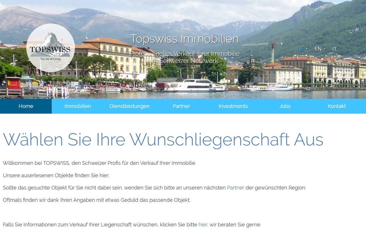 Anteprima del sito: Topswiss Real Estate Management SA