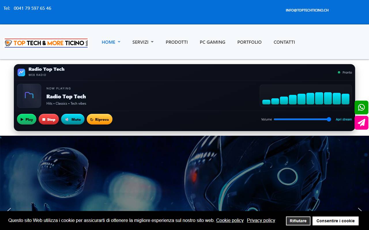 Anteprima del sito: TOP TECH & MORE TICINO SAGL