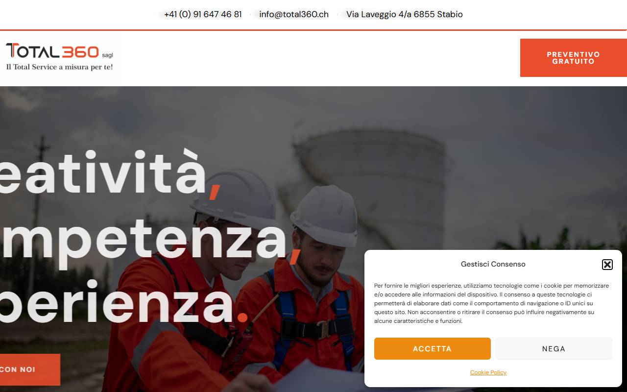 Anteprima del sito: Total360 Sagl
