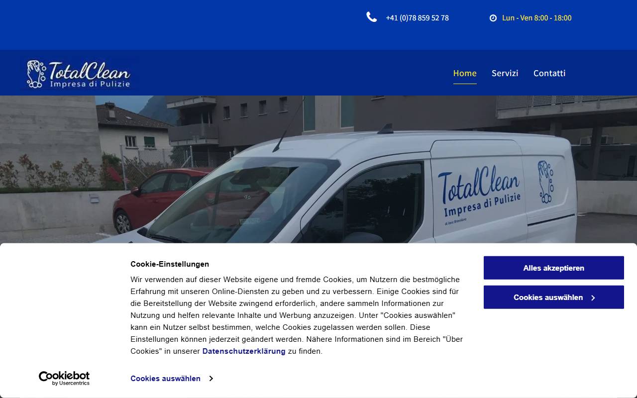 Anteprima del sito: TotalClean Impresa di Pulizie di Jovic Branislava