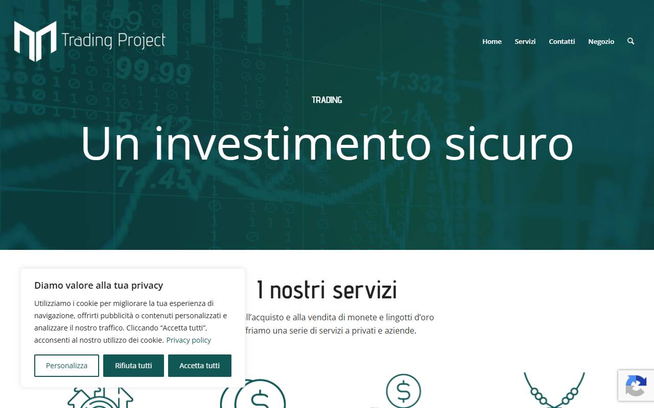Anteprima del sito: Trading Project SA