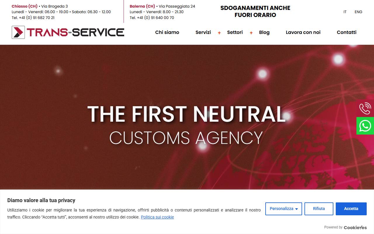 Anteprima del sito: Trans-Service SA