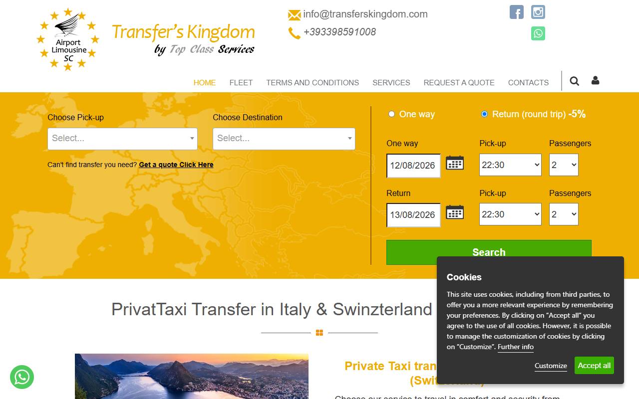 Anteprima del sito: TRANSFER'S KINGDOM CERAMI S.