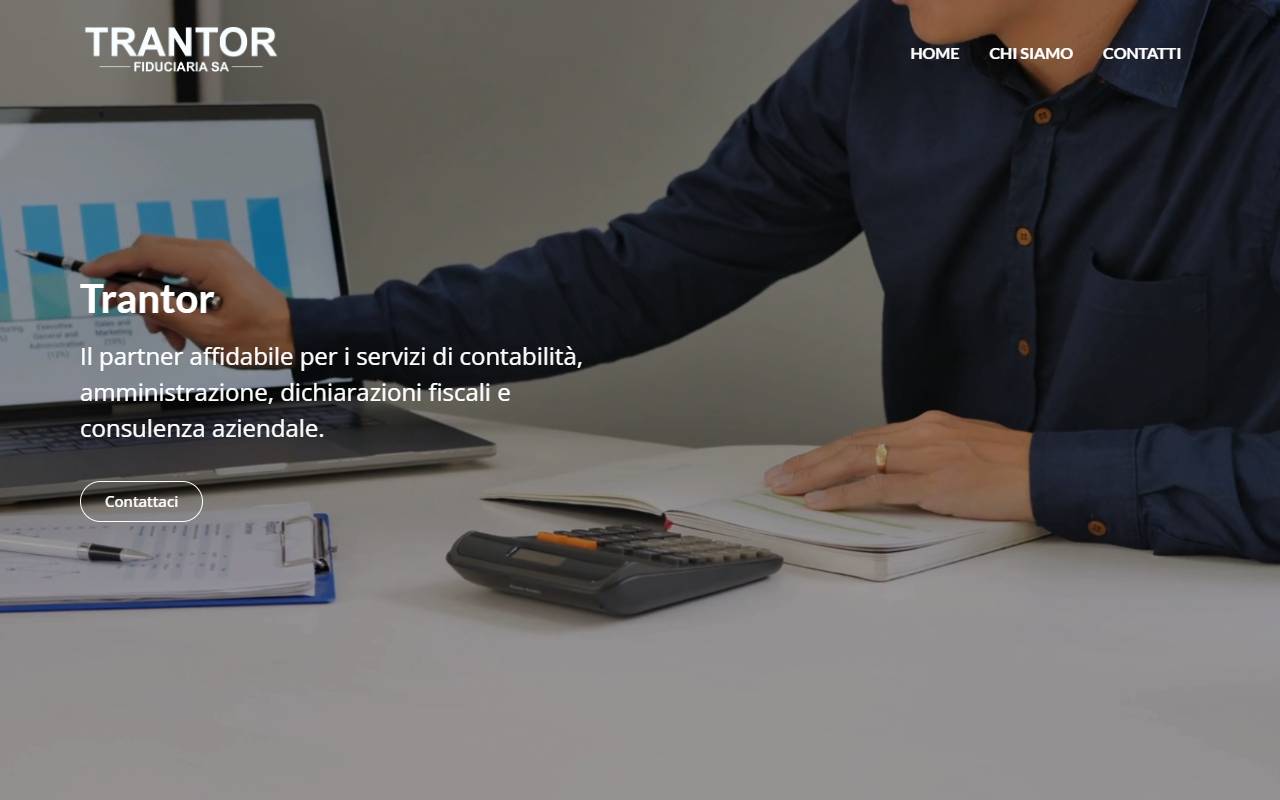 Anteprima del sito: Trantor Finanziaria SA