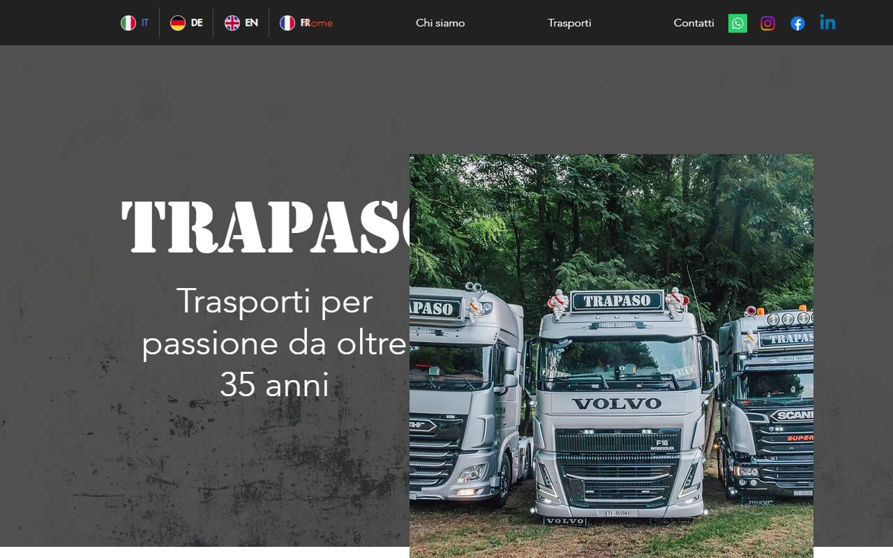 Anteprima del sito: TRAPASO Sagl