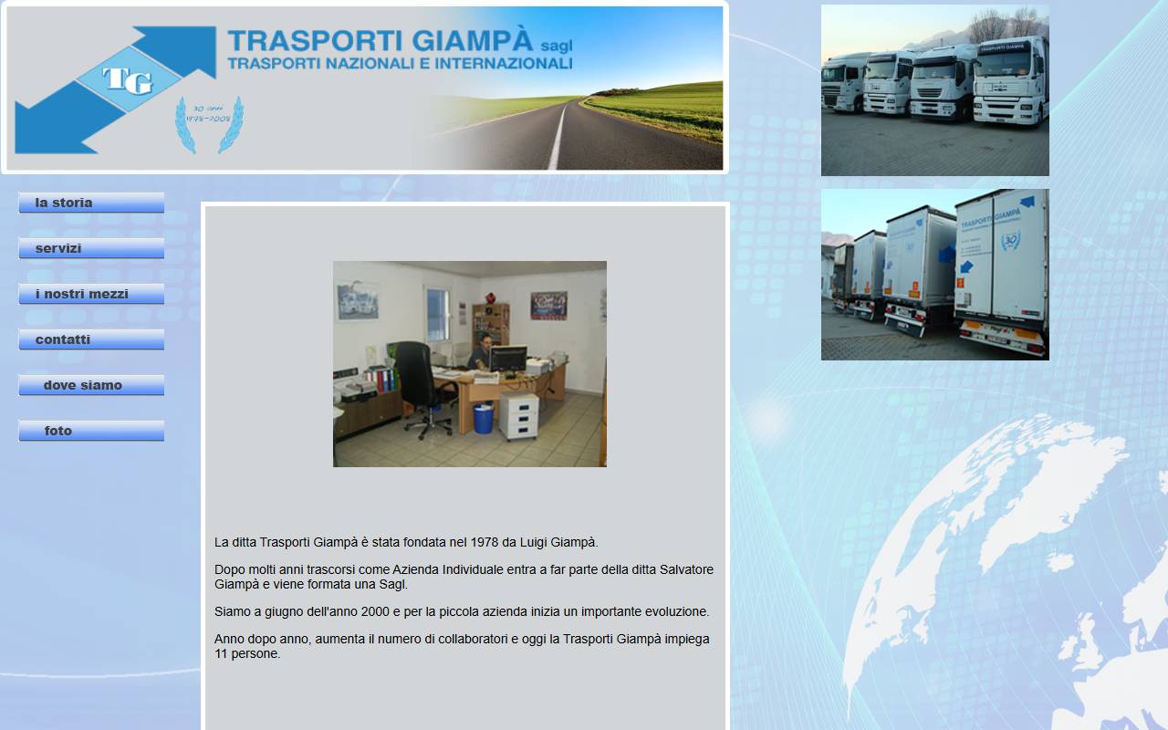 Anteprima del sito: Trasporti Giampà Sagl
