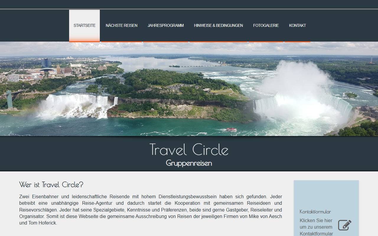 Anteprima del sito: TRAVEL CIRCLE SA