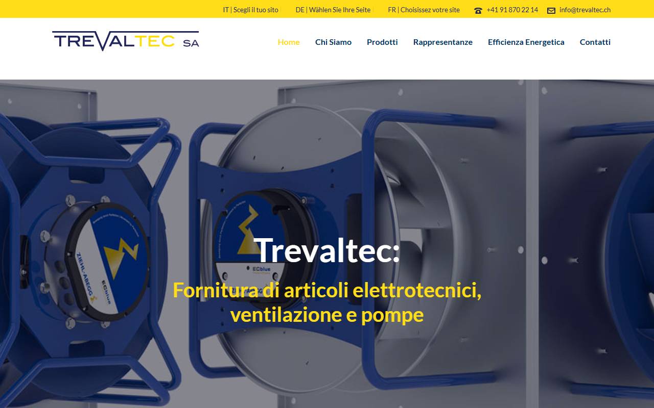 Anteprima del sito: Trevaltec SA