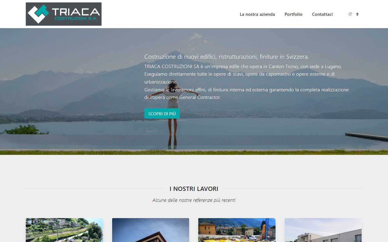 Anteprima del sito: Triaca Costruzioni SA