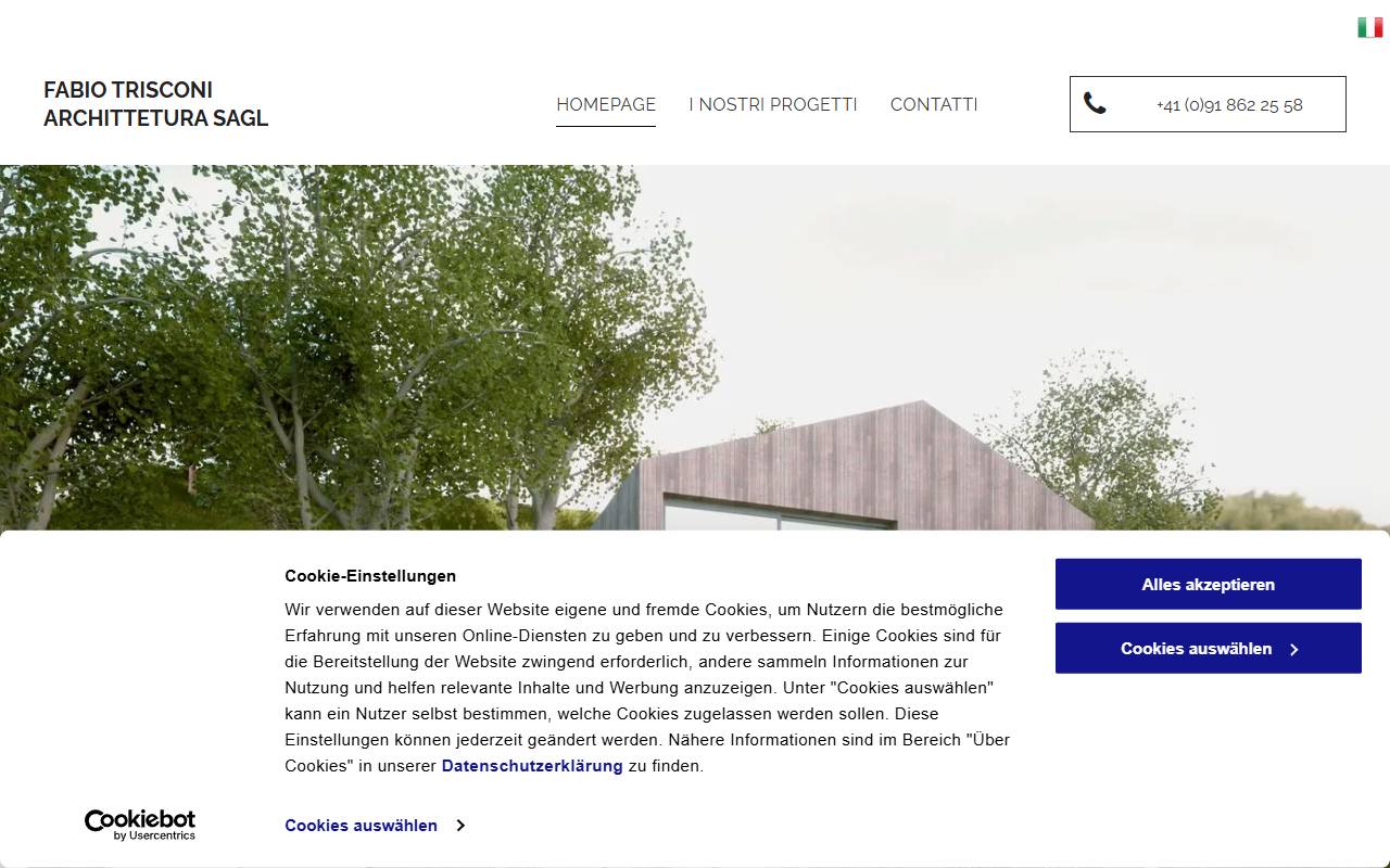 Anteprima del sito: Fabio Trisconi Architettura Sagl