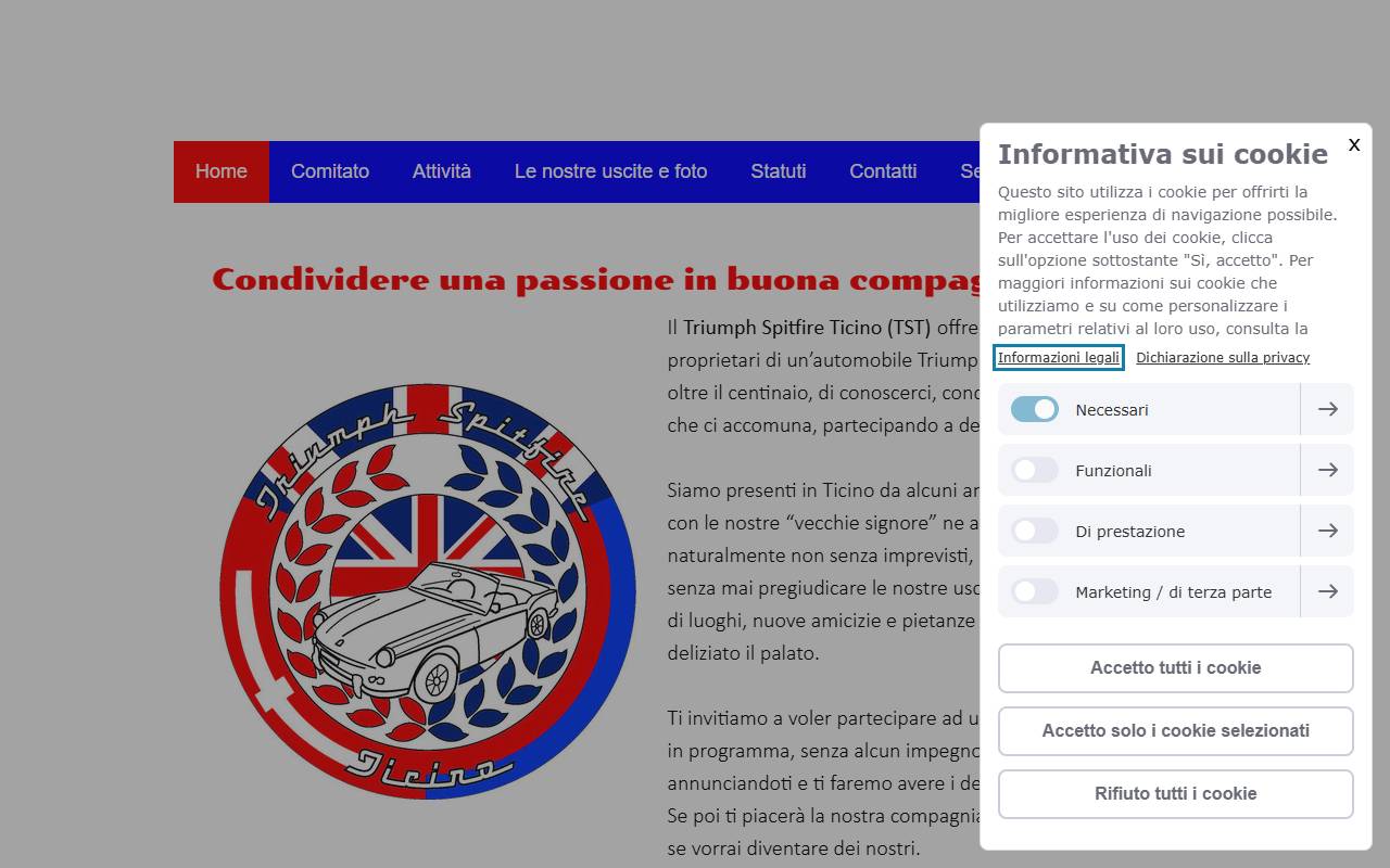 Anteprima del sito: ASSOCIAZIONE TRIUMPH SPITFIRE TICINO