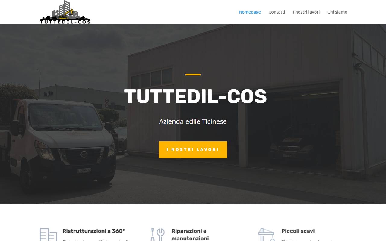 Anteprima del sito: Tuttedil Costruzioni Sagl