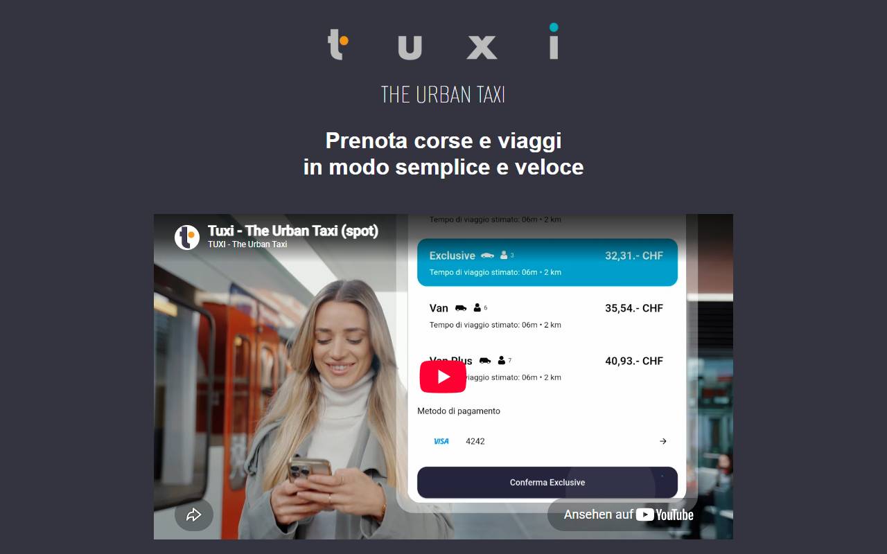 Anteprima del sito: TUXI Sagl
