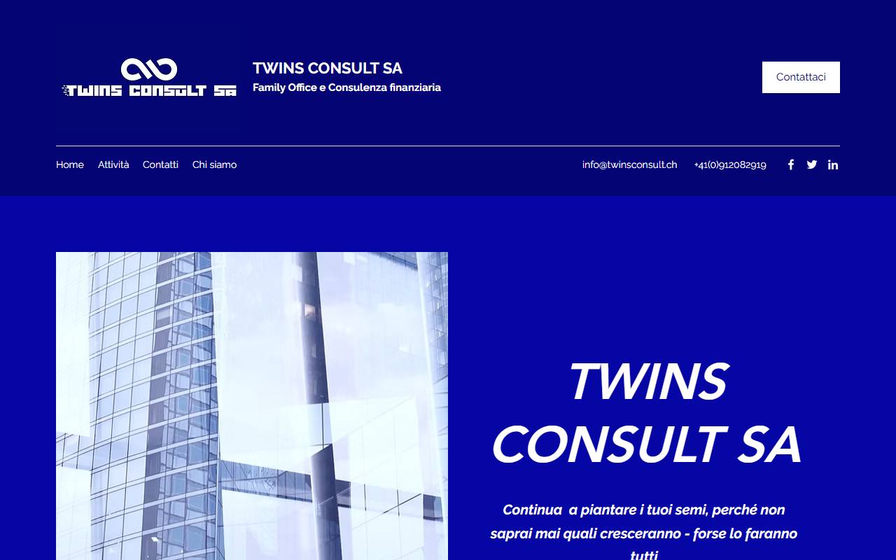 Anteprima del sito: Twins Consult SA