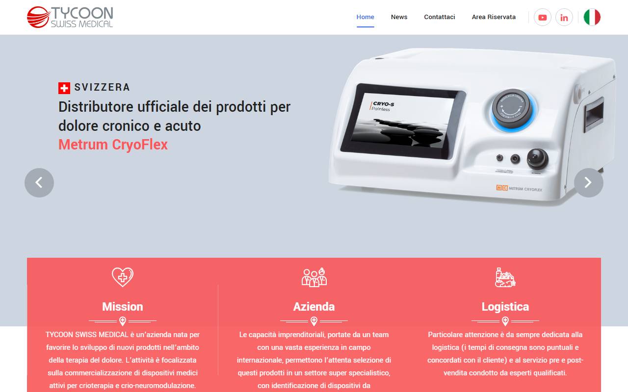 Anteprima del sito: Tycoon Swiss Medical SA