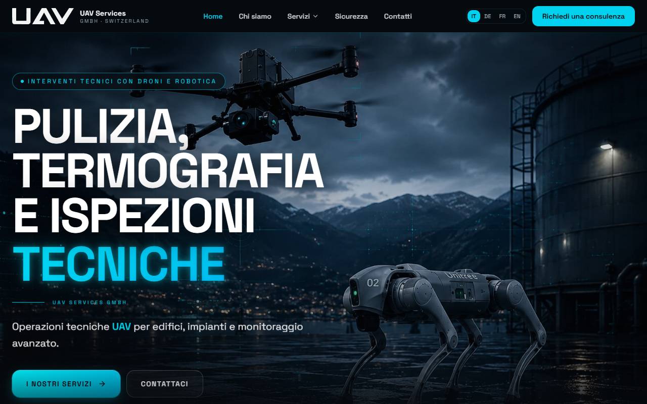 Anteprima del sito: UAV Services GmbH