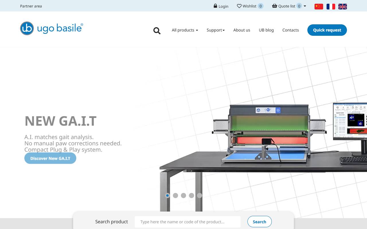 Anteprima del sito: Ugo Basile R&D SA
