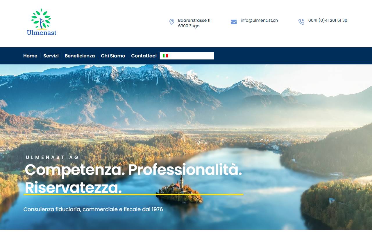 Anteprima del sito: Ulmenast AG, Succursale di Lugano