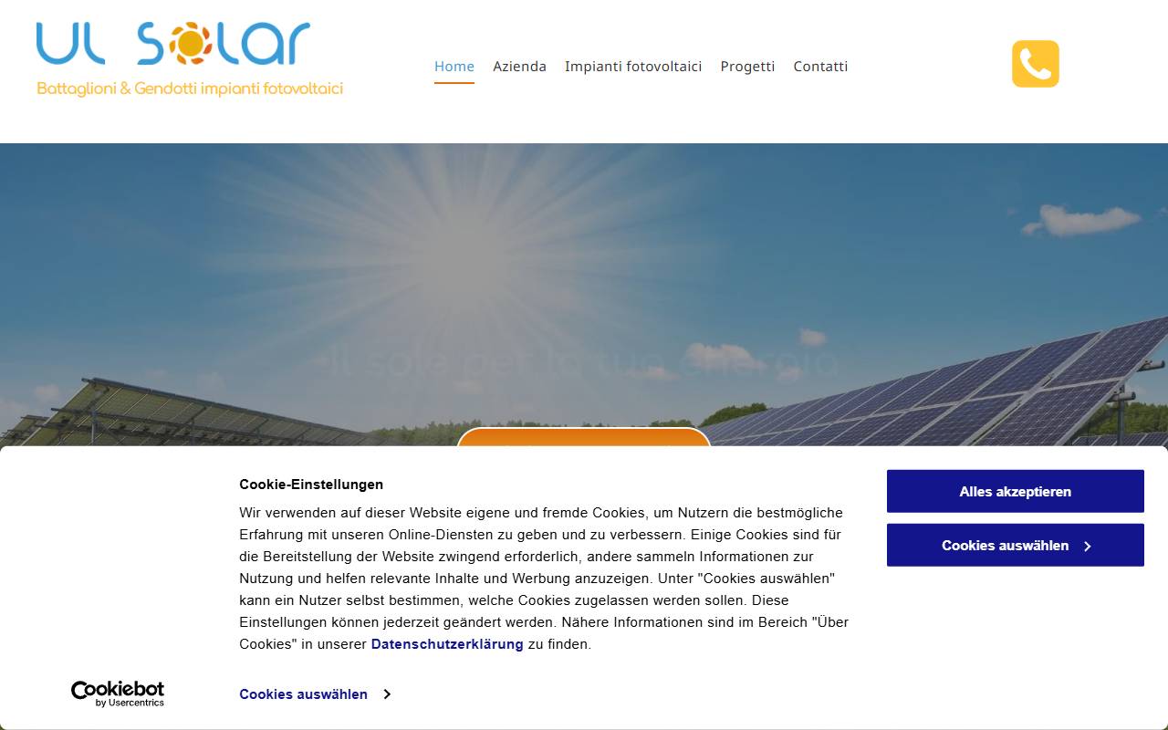 Anteprima del sito: Ul Solar SA