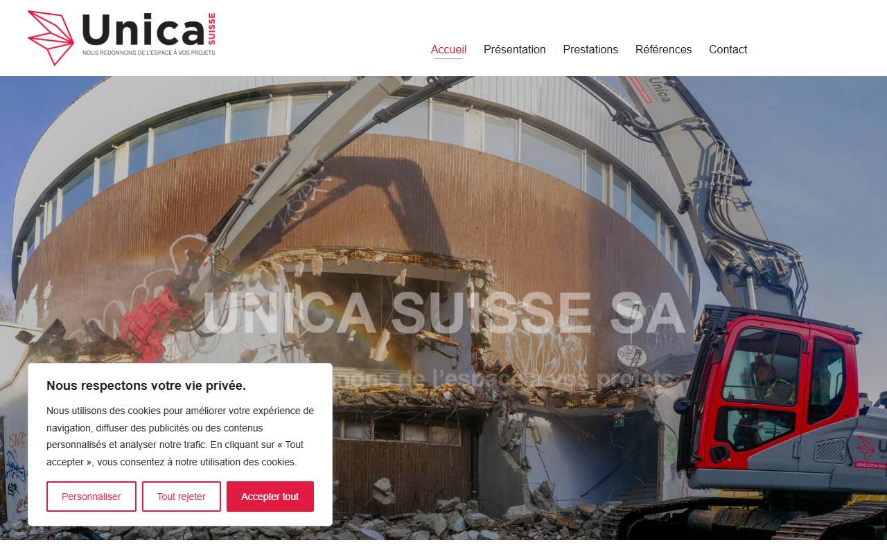 Anteprima del sito: UNICA SUISSE SA