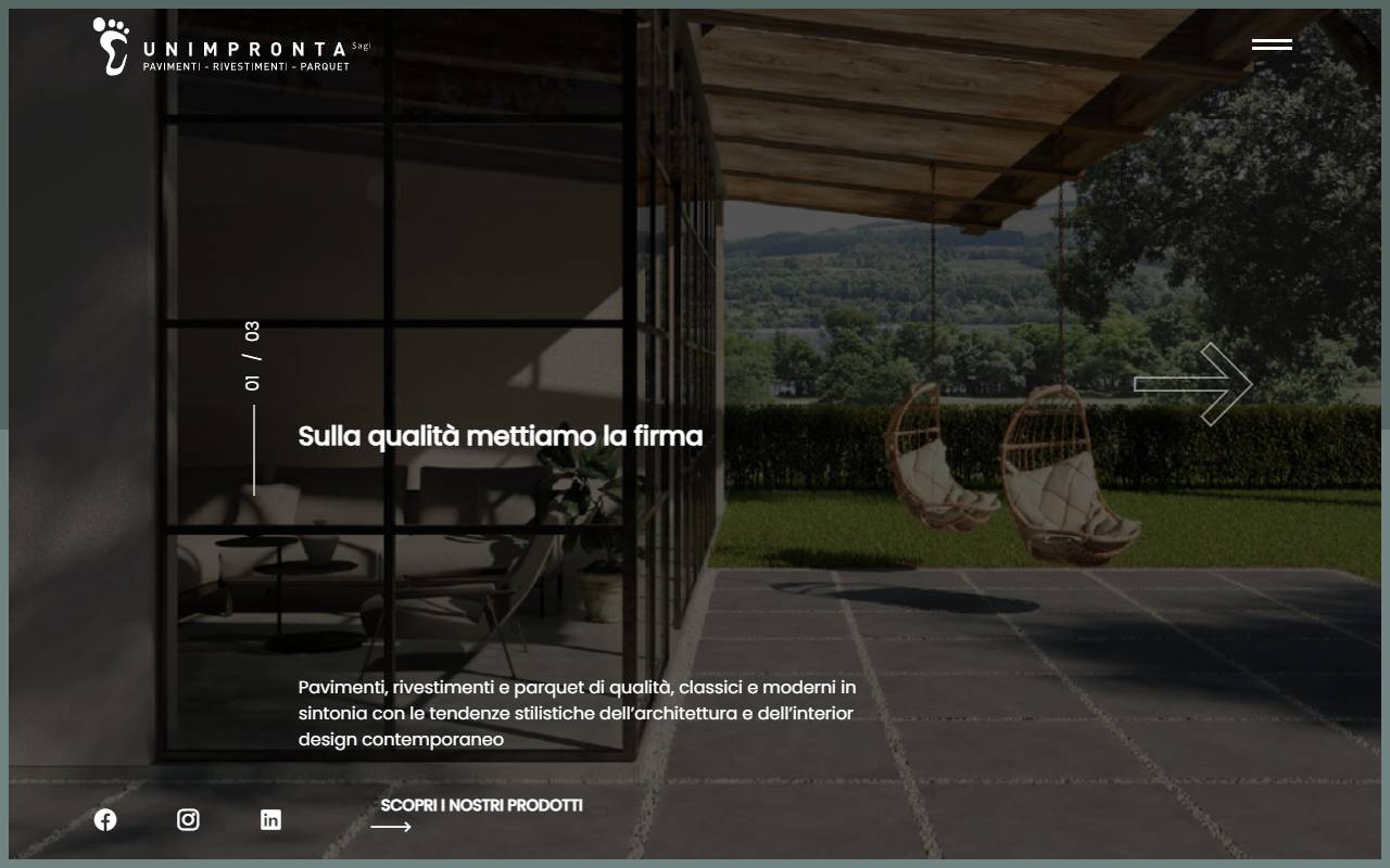 Anteprima del sito: unimpronta Sagl