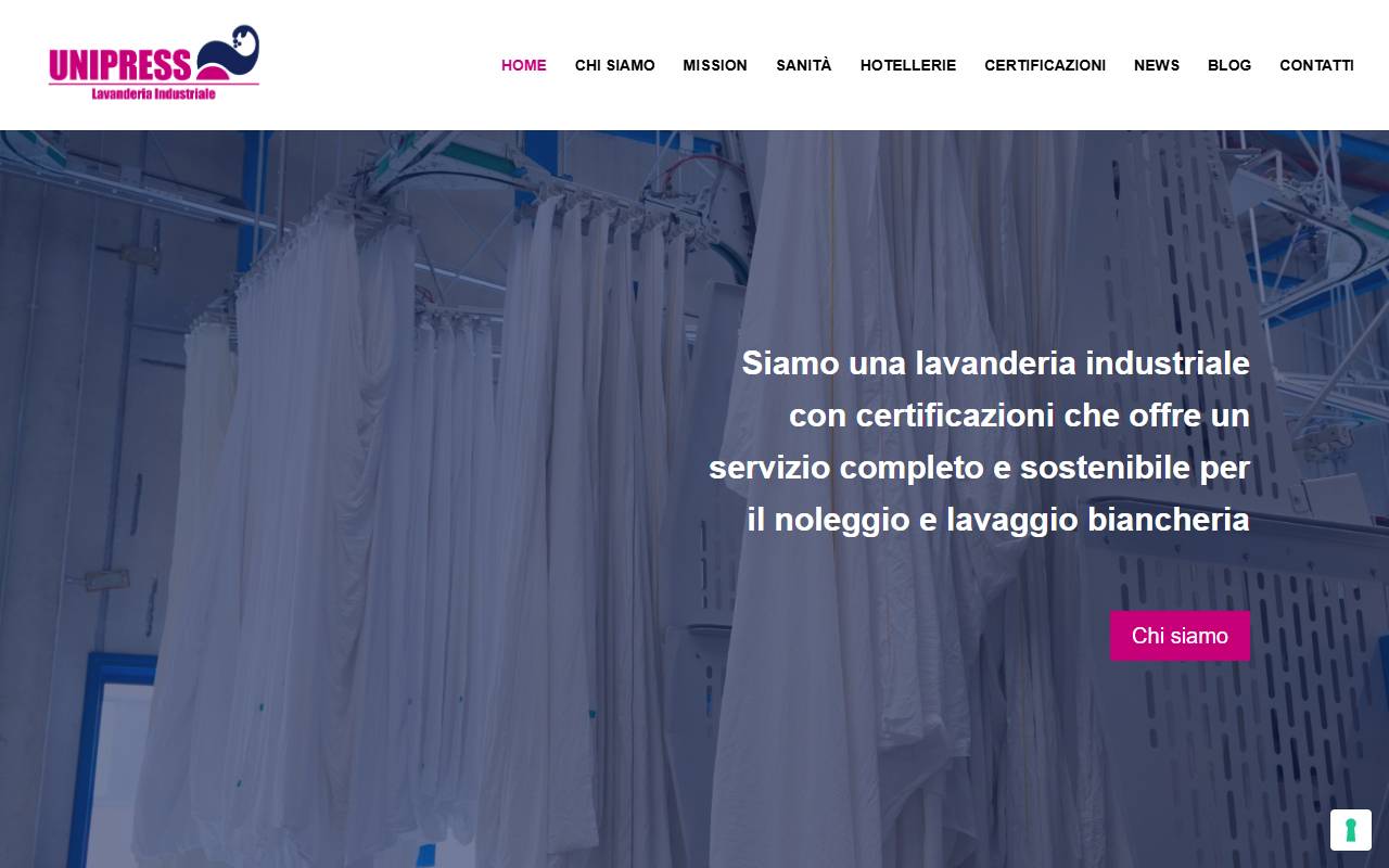 Anteprima del sito: Unipress Lavanderia Industriale SA
