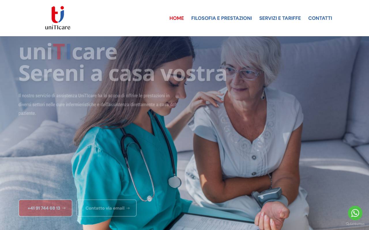 Anteprima del sito: UniTIcare Sagl