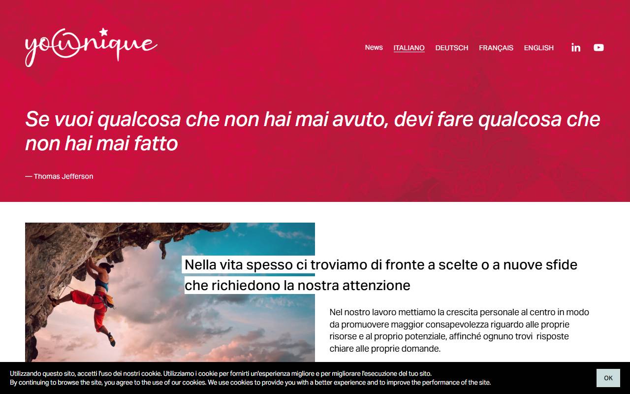 Anteprima del sito: younique Sagl
