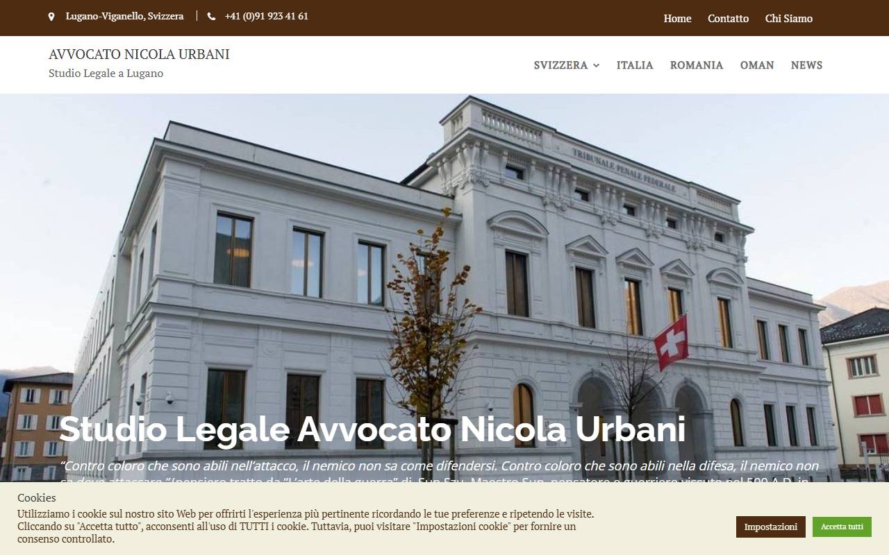 Anteprima del sito: Urbani SA