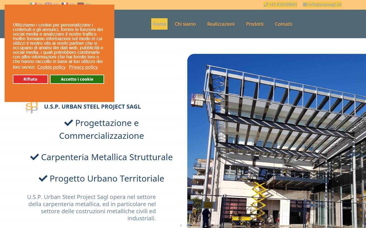 Anteprima del sito: U.S.P. Urban Steel Project Sagl
