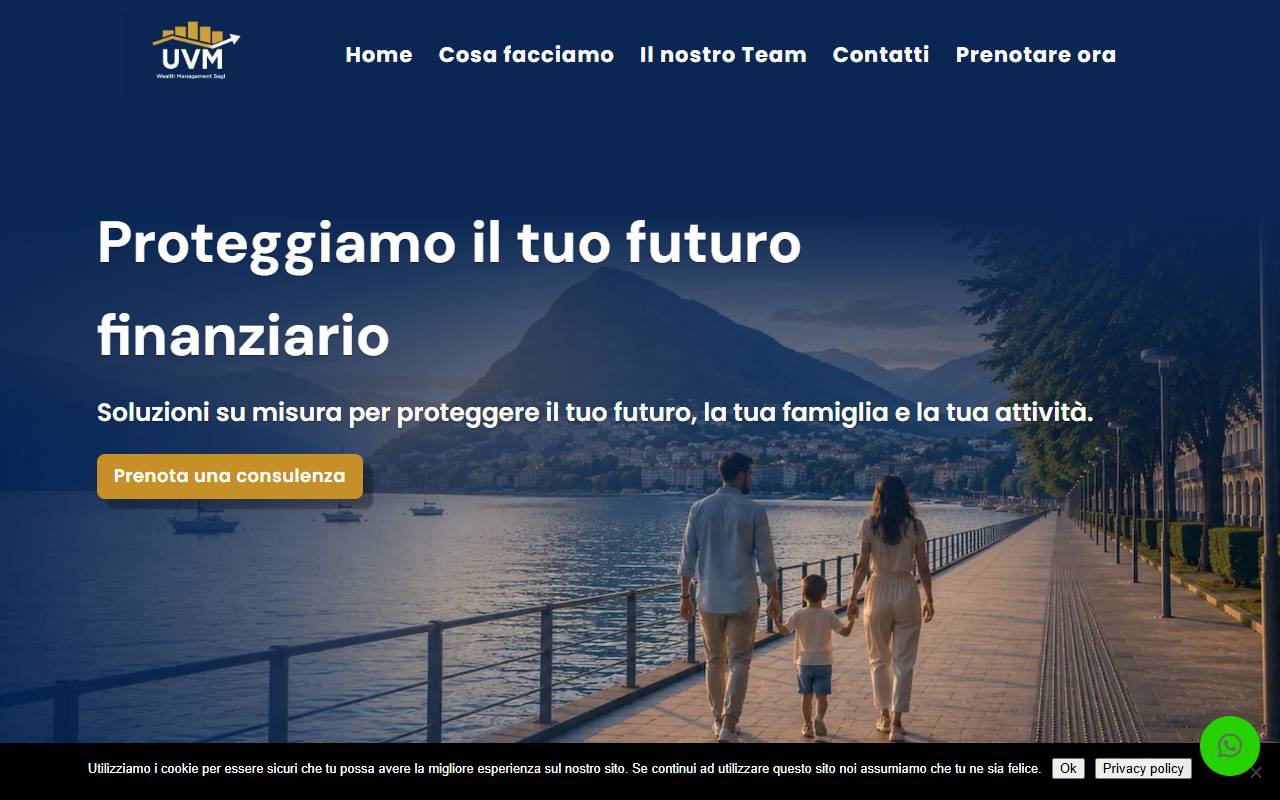 Anteprima del sito: UVM Wealth Management Sagl