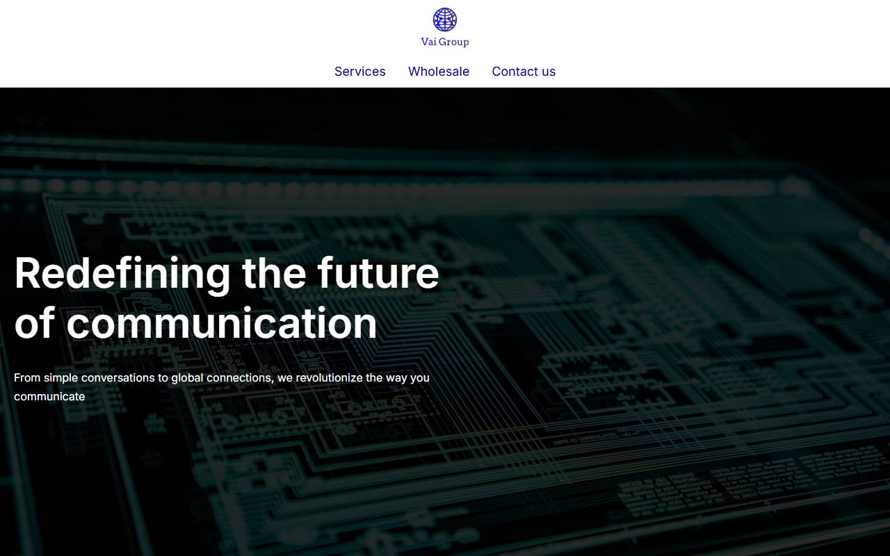 Anteprima del sito: VAI GROUP (Suisse) SA