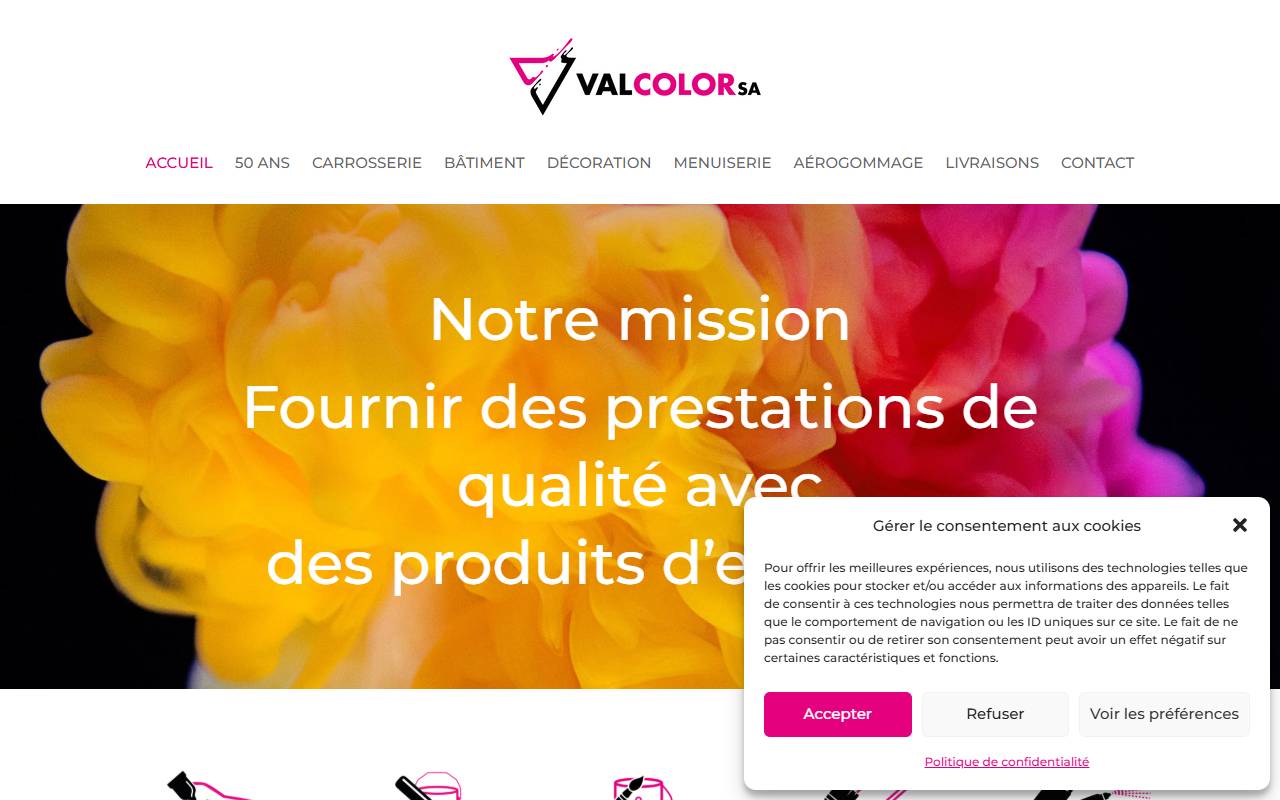 Anteprima del sito: Valcolor Impresa di Pittura Sagl