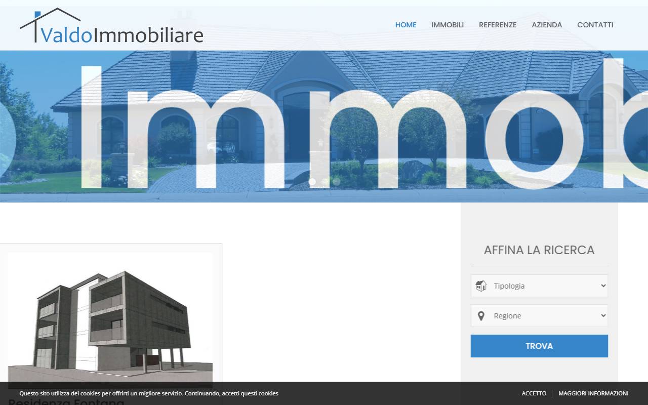 Anteprima del sito: Valdo Immobiliare SA